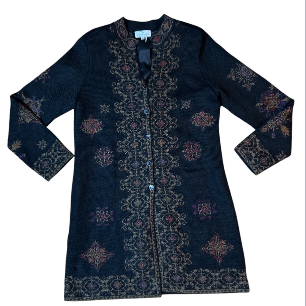 Peruvian Connection Lined Sweater Jacket Size:L C… - image 2